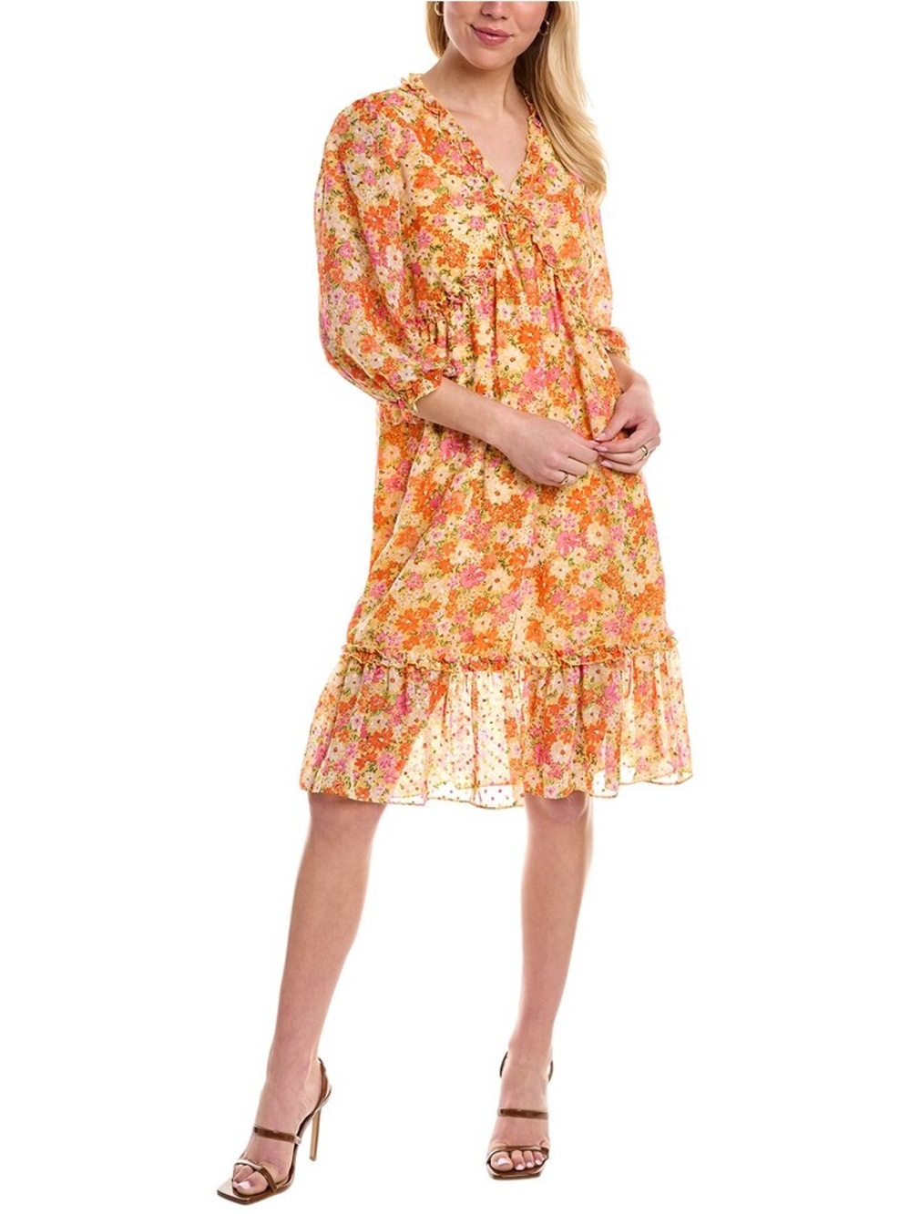 Nanette Lepore Mango Mojito Floral Dress sz 10
